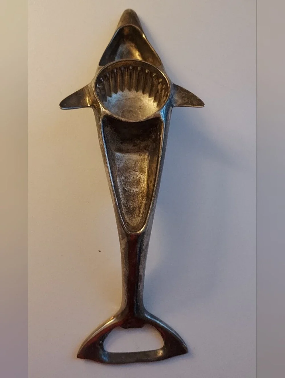 Dolphin Silver Plated Porpoise Flip Screw Cap Bottle Opener Vintage Read